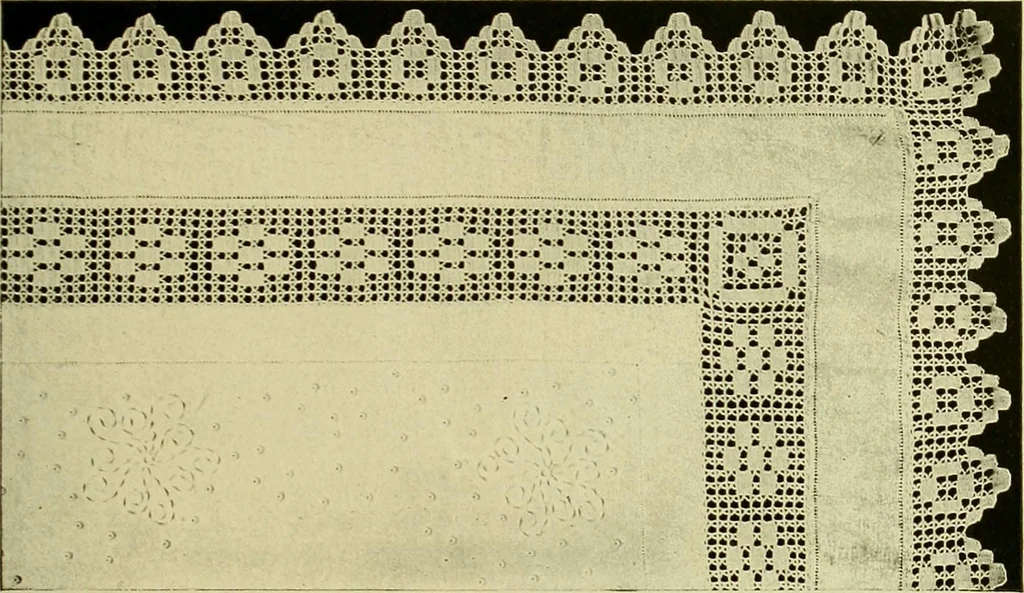 An illustration from Old and new designs in crochet work, 1900, leaf 16