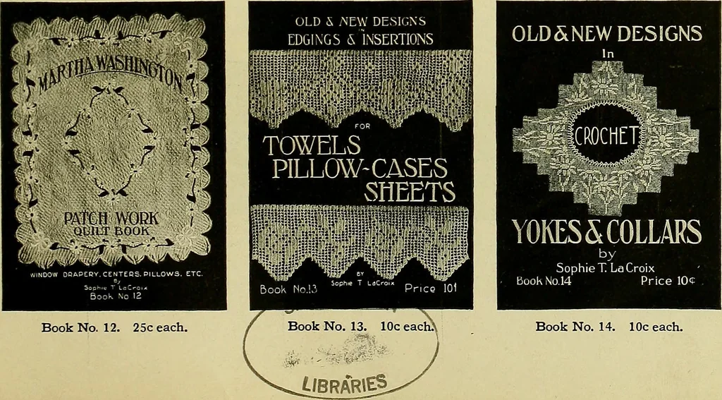 An illustration from Old and new designs in crochet work, 1900, leaf 6