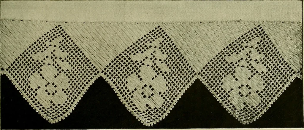 An illustration from Old and new designs in crocheted towels, pillow-cases, sheets, 1900, leaf 6