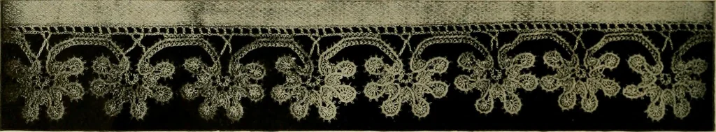 An illustration from Old and new designs in crocheted towels, pillow-cases, sheets, 1900, leaf 7