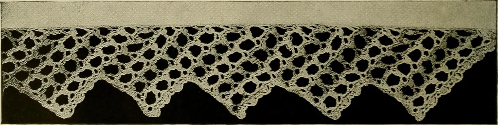 An illustration from Old and new designs in crocheted towels, pillow-cases, sheets, 1900, leaf 7