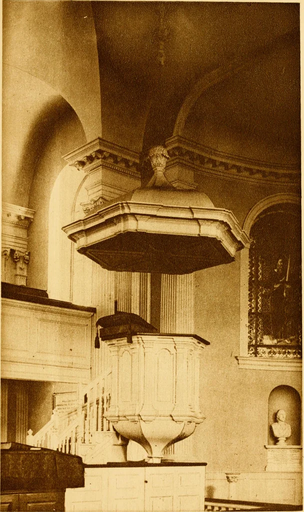 An illustration from Old New England churches and their children, 1906, leaf 110