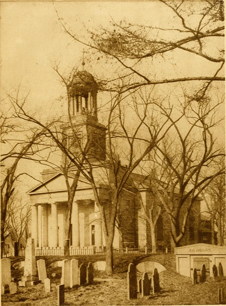 An illustration from Old New England churches and their children, 1906, leaf 172