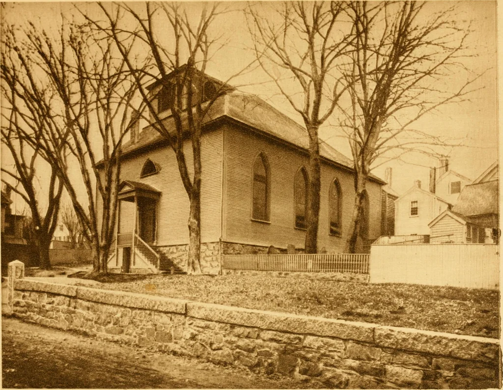 An illustration from Old New England churches and their children, 1906, leaf 296