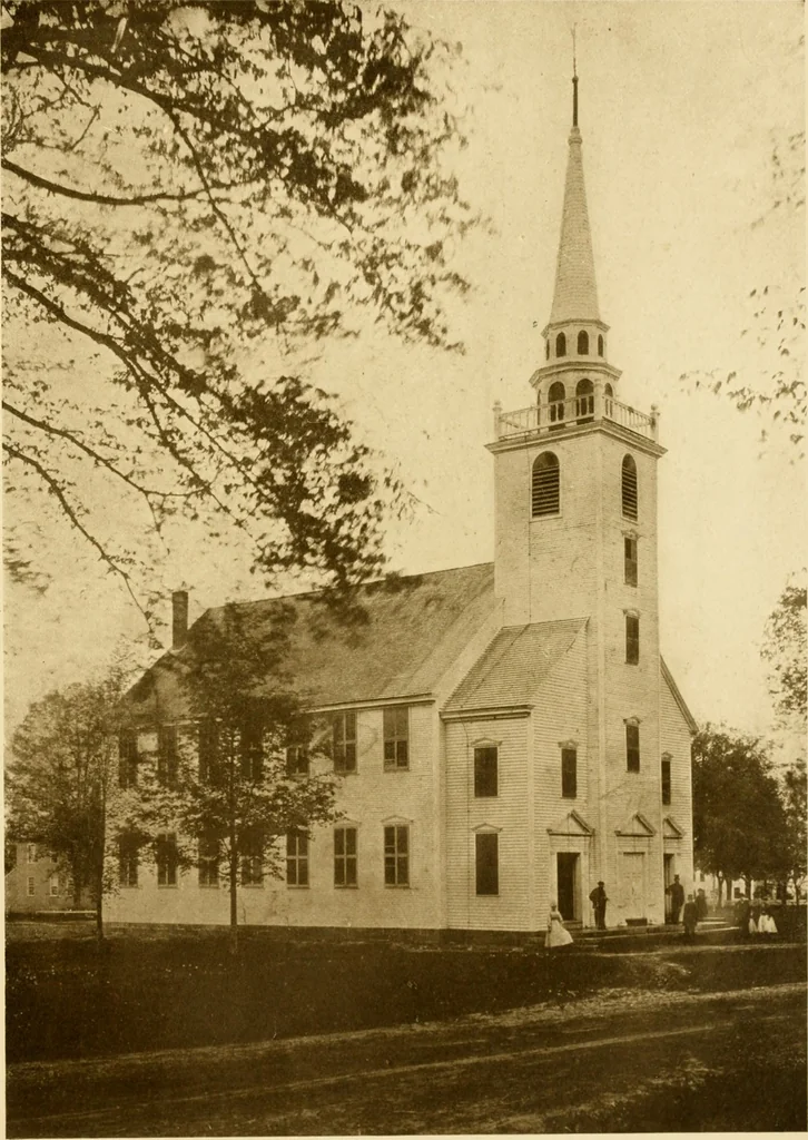 An illustration from Old New England churches and their children, 1906, leaf 330