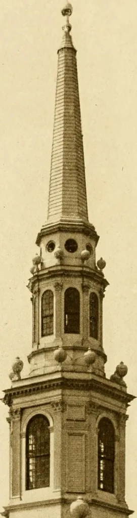 An illustration from Old New England churches and their children, 1906, leaf 351