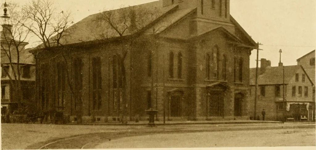 An illustration from Old New England churches and their children, 1906, leaf 454