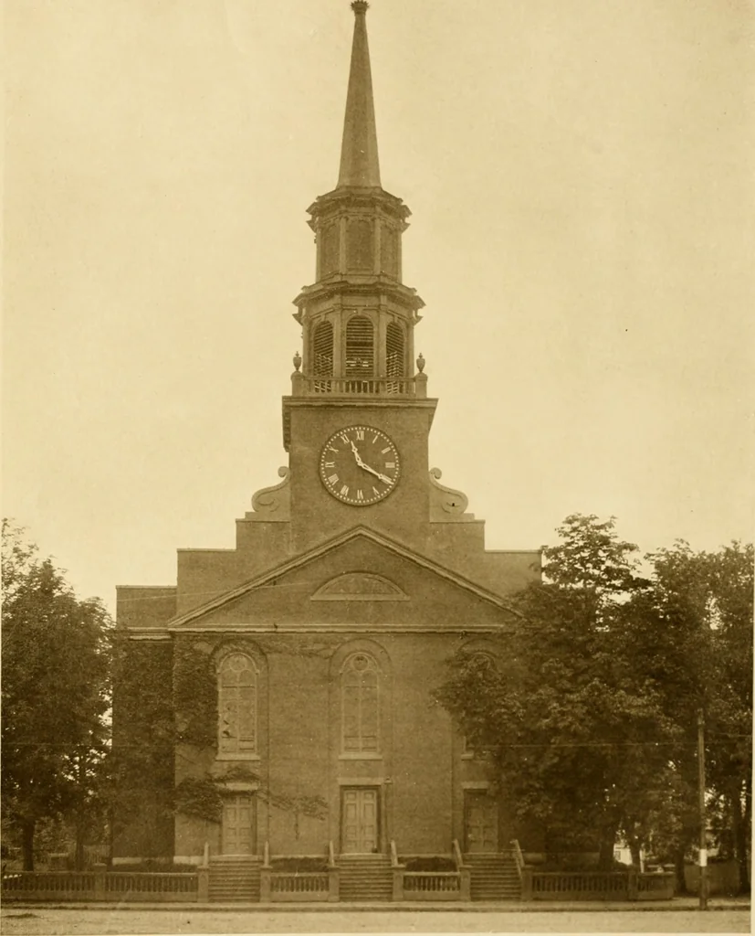 An illustration from Old New England churches and their children, 1906, leaf 474
