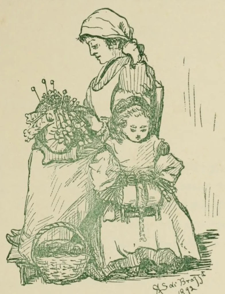 An illustration from Old and new lace in Italy, exhibited at Chicago in 1893. Dedicated to Her Majesty, Queen Margherita, 1893, leaf 3