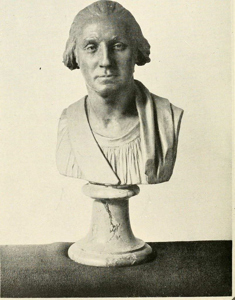 An illustration from Old paintings, drawings, miniatures, statuettes, busts, snuff boxes, bonbonnieres, medallions, medals, and other objects of art relating to America, 1913, leaf 47