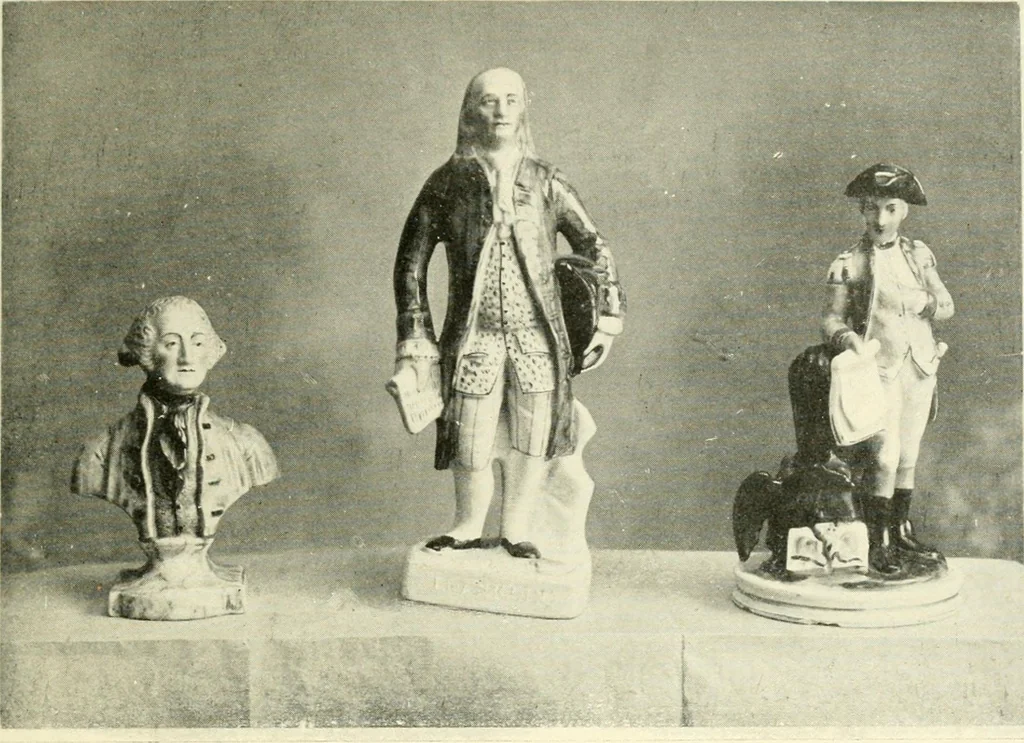 An illustration from Old paintings, drawings, miniatures, statuettes, busts, snuff boxes, bonbonnieres, medallions, medals, and other objects of art relating to America, 1913, leaf 66