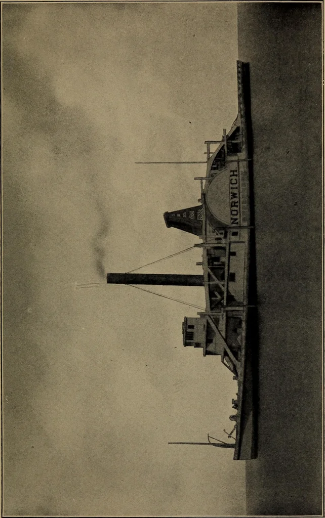 An illustration from Old steamboat days on the Hudson River : tales and reminiscences of the stirring times that followed the introduction of steam navigation, 1907, leaf 50