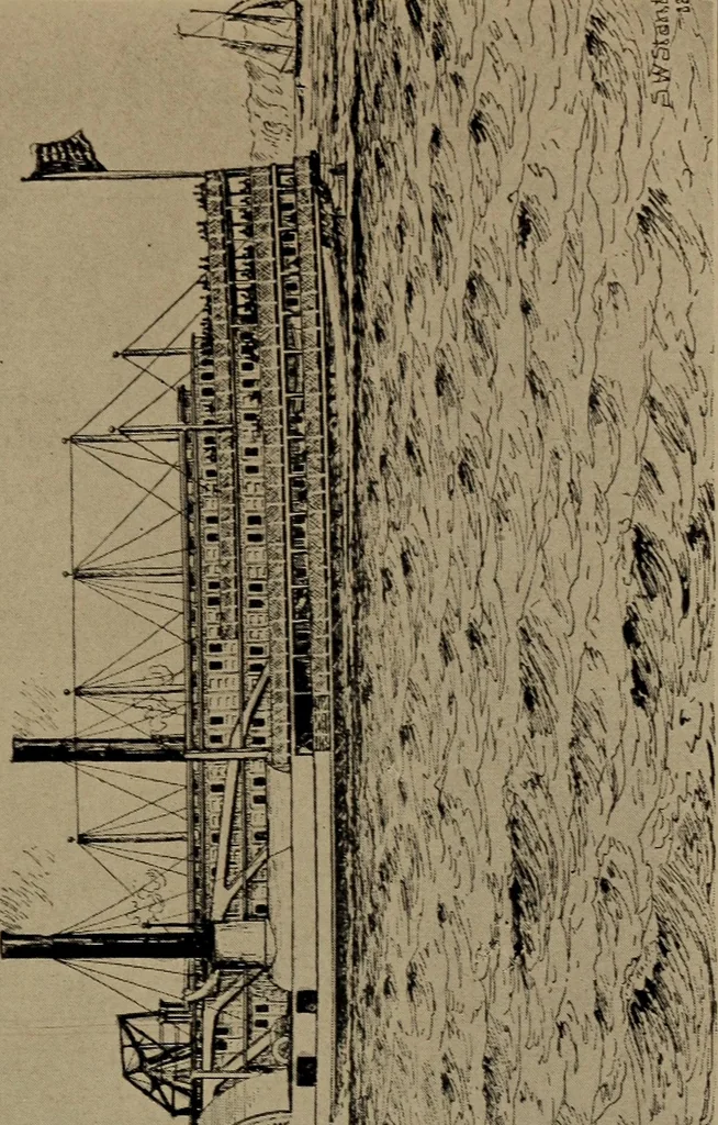 An illustration from Old steamboat days on the Hudson River : tales and reminiscences of the stirring times that followed the introduction of steam navigation, 1907, leaf 64