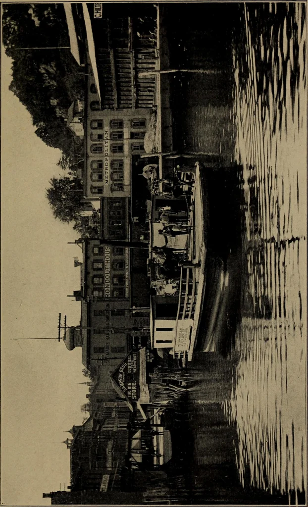 An illustration from Old steamboat days on the Hudson River : tales and reminiscences of the stirring times that followed the introduction of steam navigation, 1907, leaf 82
