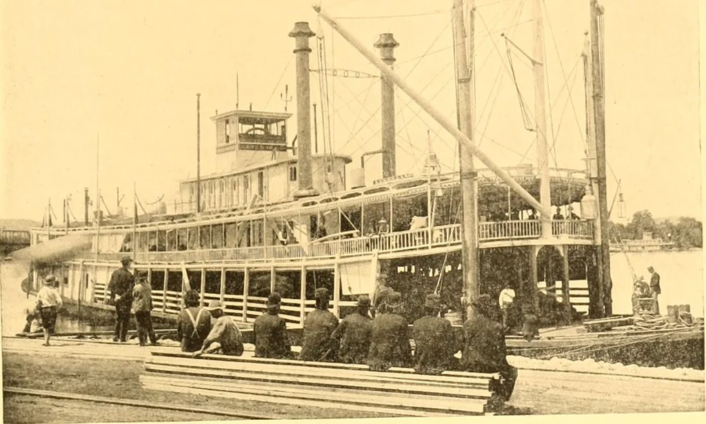 An illustration from Old times on the upper Mississippi : the recollections of a steamboat pilot from 1854 to 1863, 1909, leaf 252