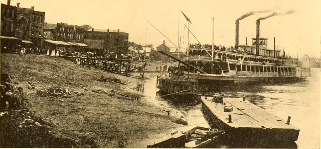 An illustration from Old times on the upper Mississippi : the recollections of a steamboat pilot from 1854 to 1863, 1909, leaf 38
