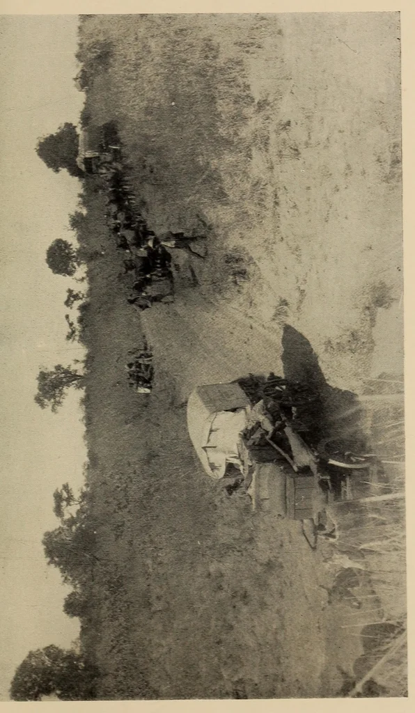 An illustration from The old transport road, 1914, leaf 197