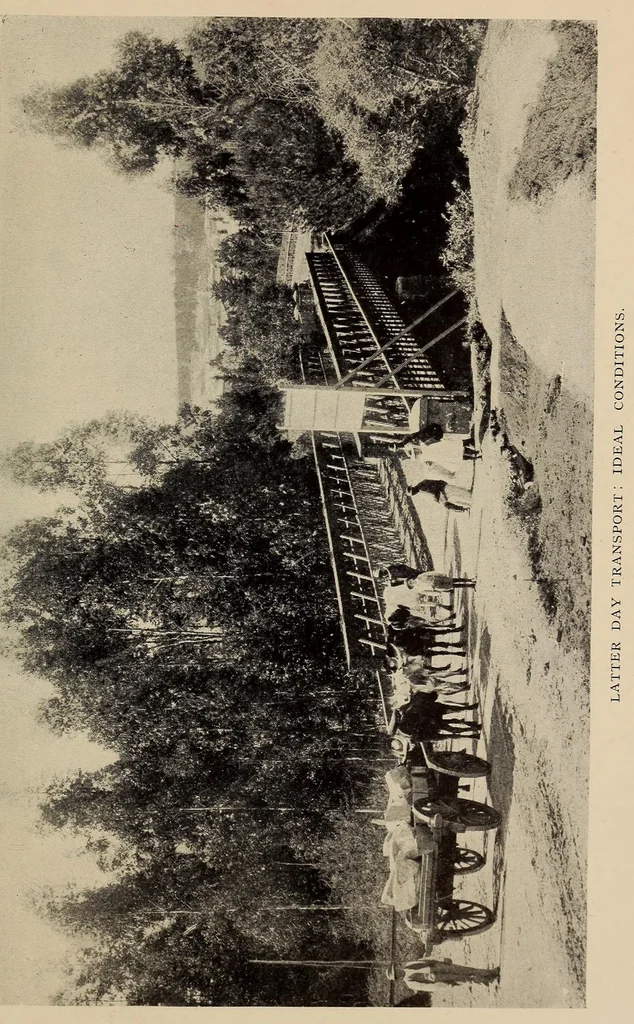 An illustration from The old transport road, 1914, leaf 321