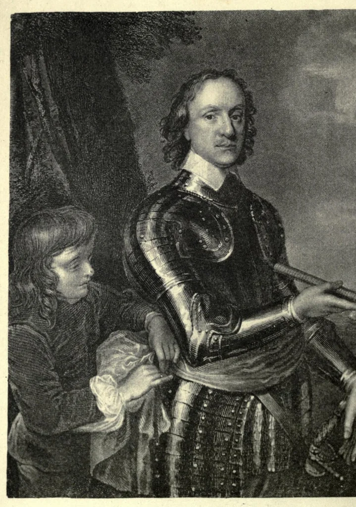 An illustration from Olier Cromwell's letters and speeches, leaf 6