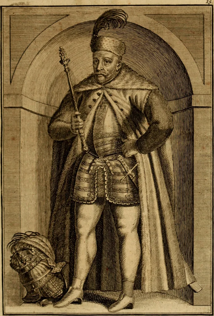 An illustration from Ombrassische Helden-Rüst-Kammer : welche von Ferdinanden, Ertzhertzogen zu Oesterreich, herrlich angerichtet, 1735, leaf 130