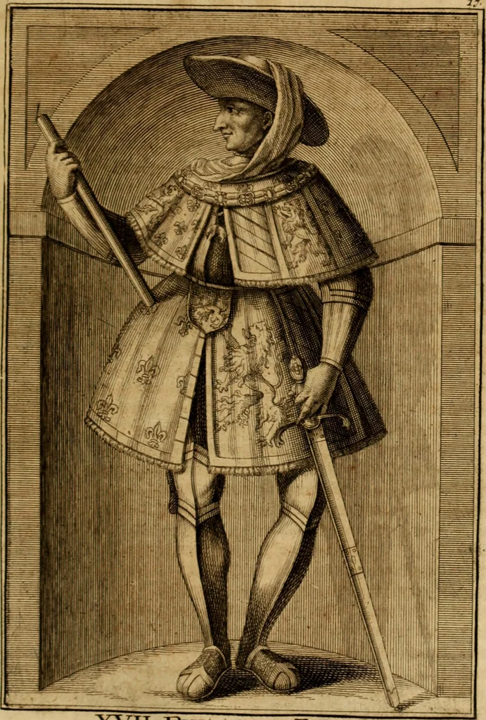 An illustration from Ombrassische Helden-Rüst-Kammer : welche von Ferdinanden, Ertzhertzogen zu Oesterreich, herrlich angerichtet, 1735, leaf 142