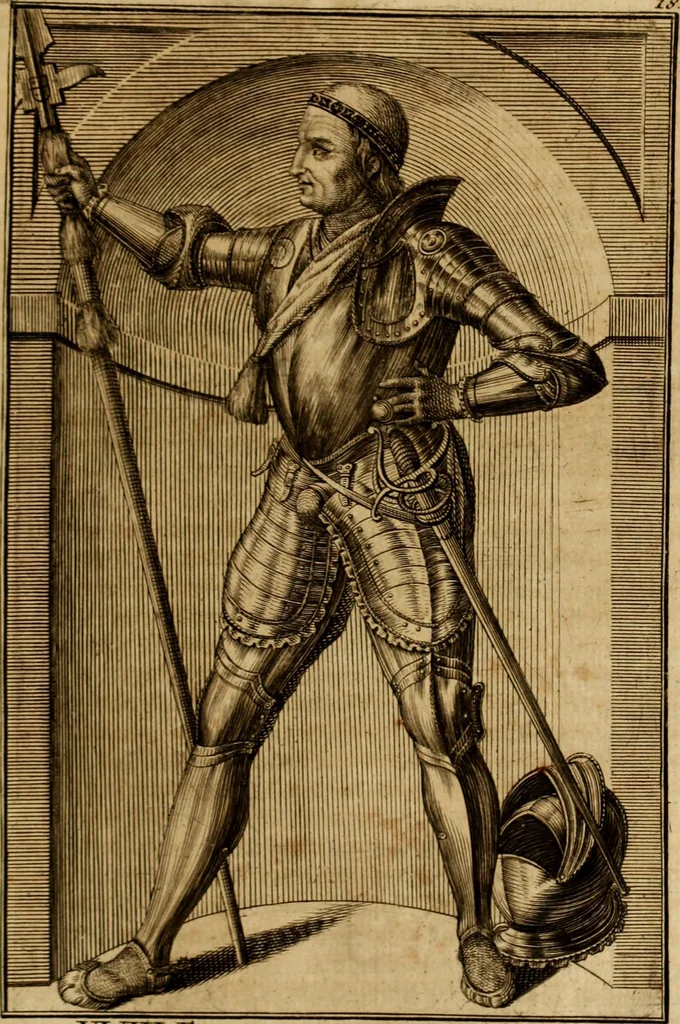 An illustration from Ombrassische Helden-Rüst-Kammer : welche von Ferdinanden, Ertzhertzogen zu Oesterreich, herrlich angerichtet, 1735, leaf 146