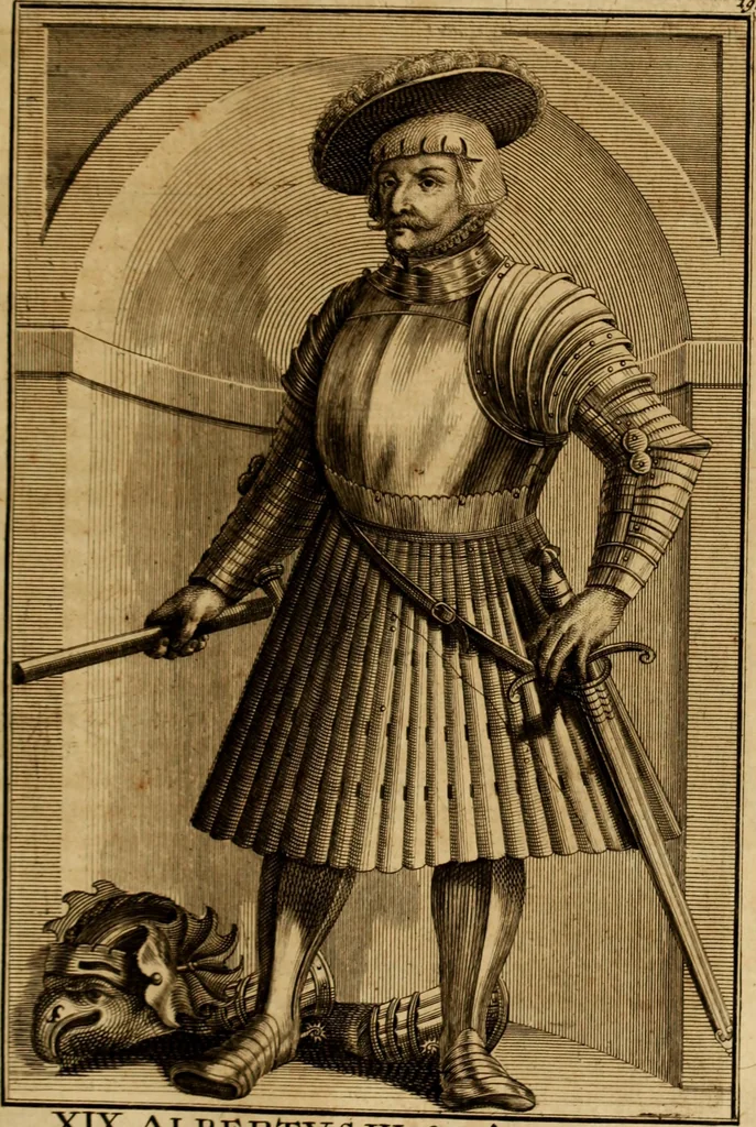 An illustration from Ombrassische Helden-Rüst-Kammer : welche von Ferdinanden, Ertzhertzogen zu Oesterreich, herrlich angerichtet, 1735, leaf 152