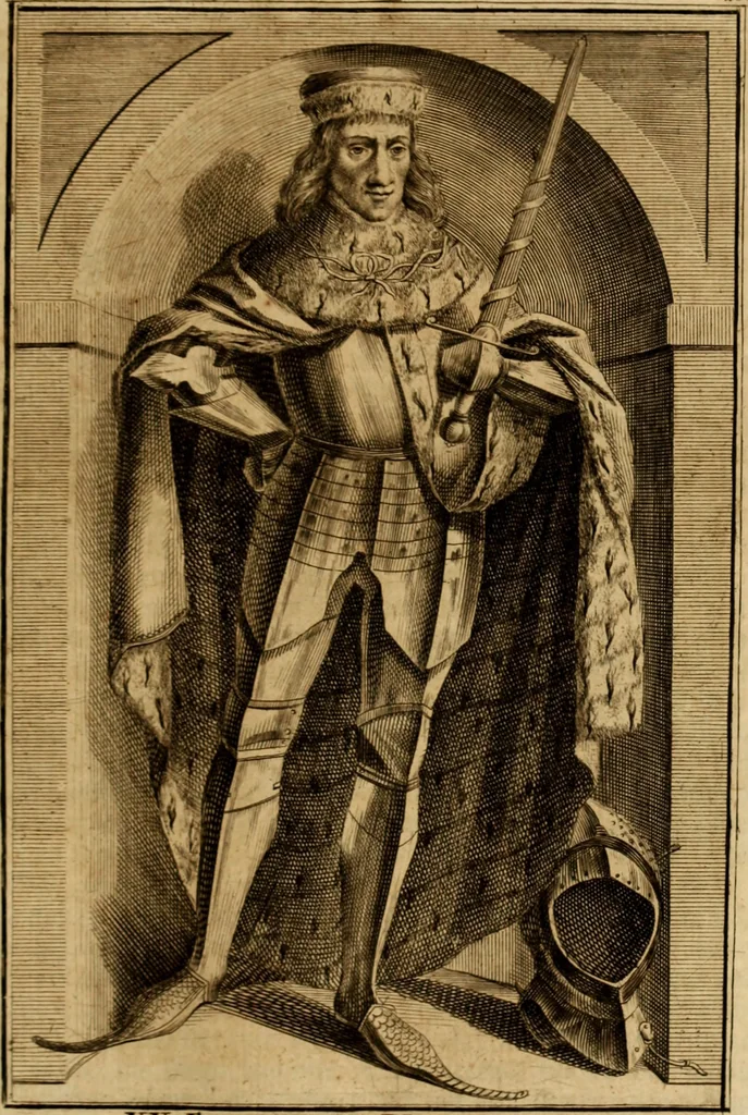 An illustration from Ombrassische Helden-Rüst-Kammer : welche von Ferdinanden, Ertzhertzogen zu Oesterreich, herrlich angerichtet, 1735, leaf 158