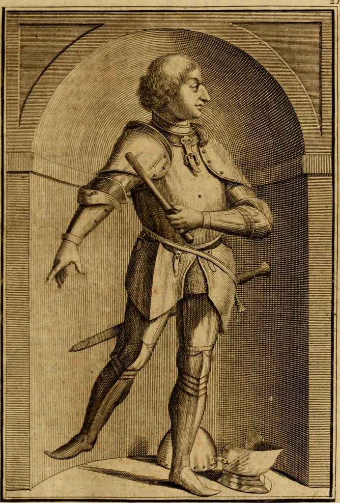 An illustration from Ombrassische Helden-Rüst-Kammer : welche von Ferdinanden, Ertzhertzogen zu Oesterreich, herrlich angerichtet, 1735, leaf 170