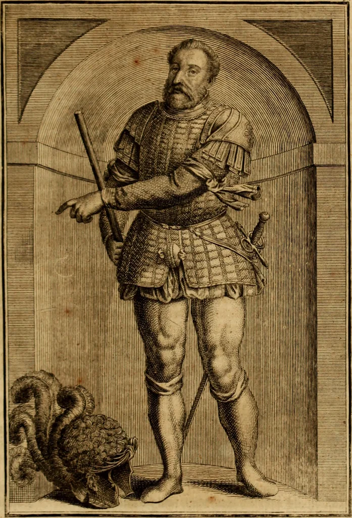 An illustration from Ombrassische Helden-Rüst-Kammer : welche von Ferdinanden, Ertzhertzogen zu Oesterreich, herrlich angerichtet, 1735, leaf 208