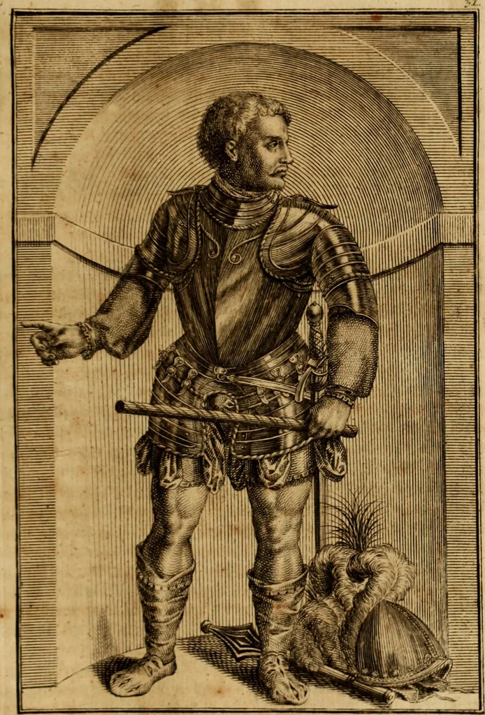 An illustration from Ombrassische Helden-Rüst-Kammer : welche von Ferdinanden, Ertzhertzogen zu Oesterreich, herrlich angerichtet, 1735, leaf 220