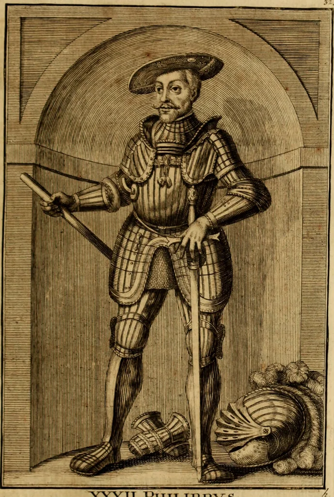 An illustration from Ombrassische Helden-Rüst-Kammer : welche von Ferdinanden, Ertzhertzogen zu Oesterreich, herrlich angerichtet, 1735, leaf 228