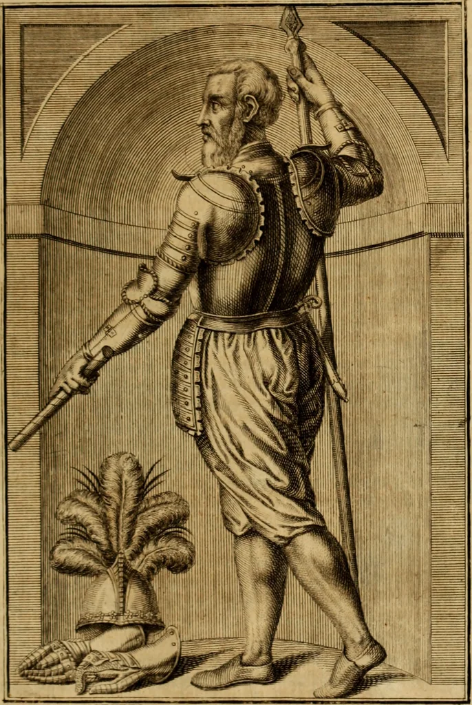 An illustration from Ombrassische Helden-Rüst-Kammer : welche von Ferdinanden, Ertzhertzogen zu Oesterreich, herrlich angerichtet, 1735, leaf 242