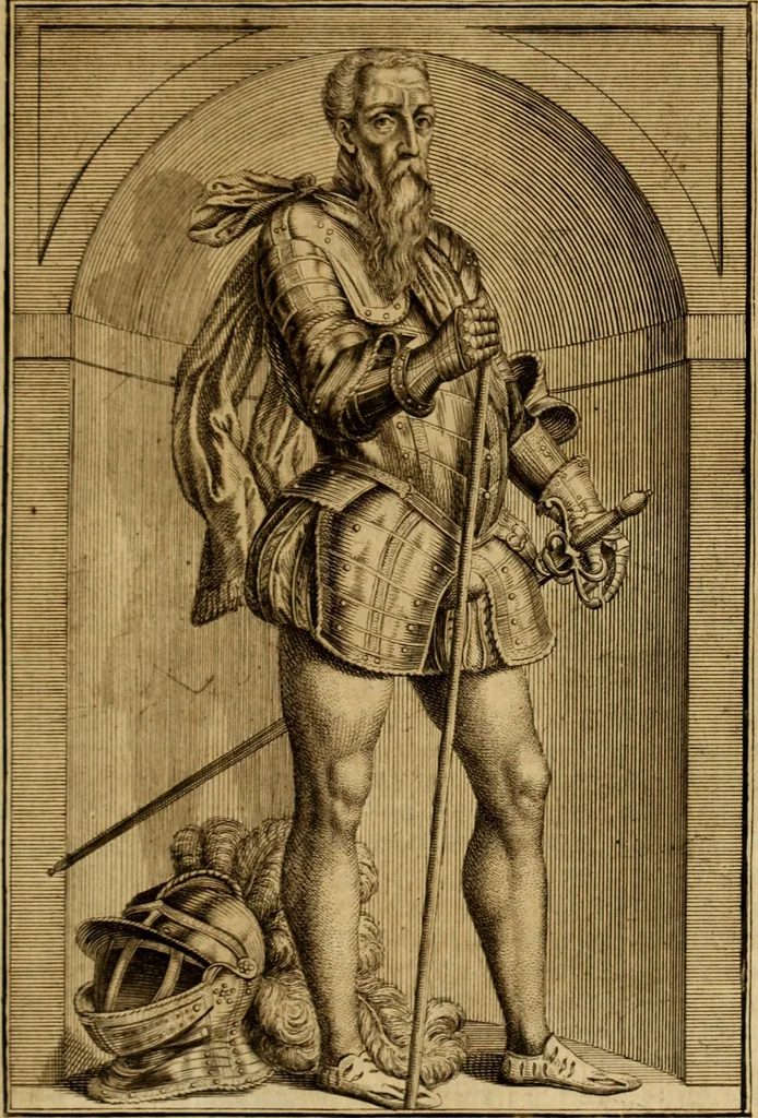 An illustration from Ombrassische Helden-Rüst-Kammer : welche von Ferdinanden, Ertzhertzogen zu Oesterreich, herrlich angerichtet, 1735, leaf 254