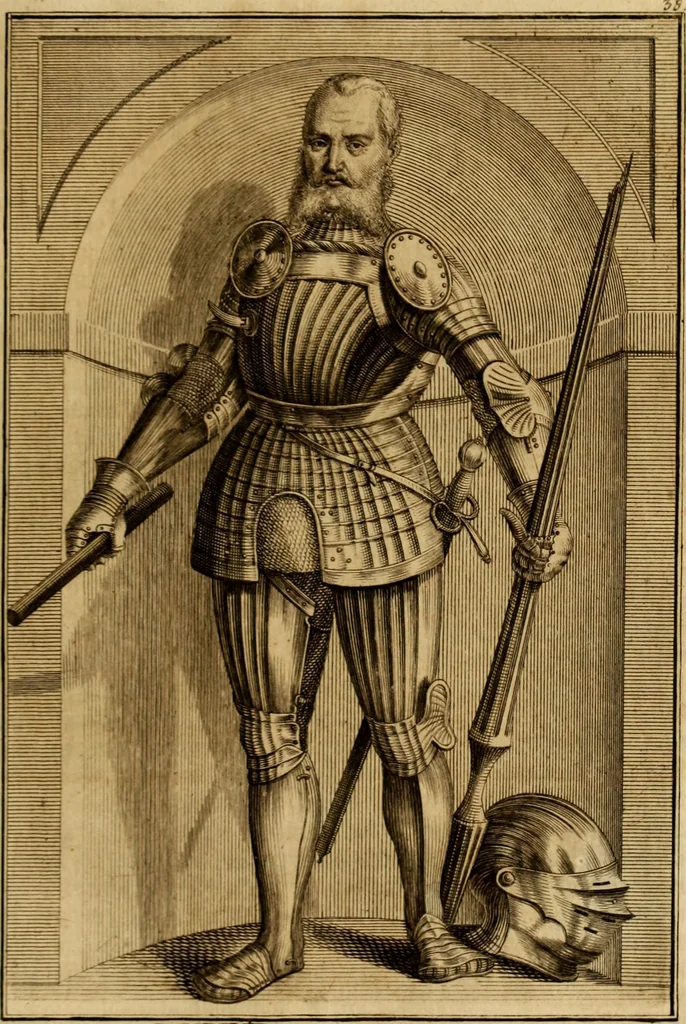 An illustration from Ombrassische Helden-Rüst-Kammer : welche von Ferdinanden, Ertzhertzogen zu Oesterreich, herrlich angerichtet, 1735, leaf 260
