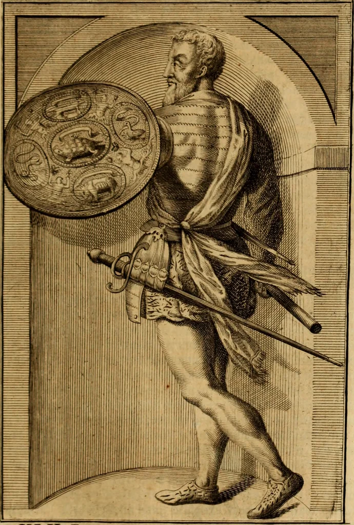 An illustration from Ombrassische Helden-Rüst-Kammer : welche von Ferdinanden, Ertzhertzogen zu Oesterreich, herrlich angerichtet, 1735, leaf 284