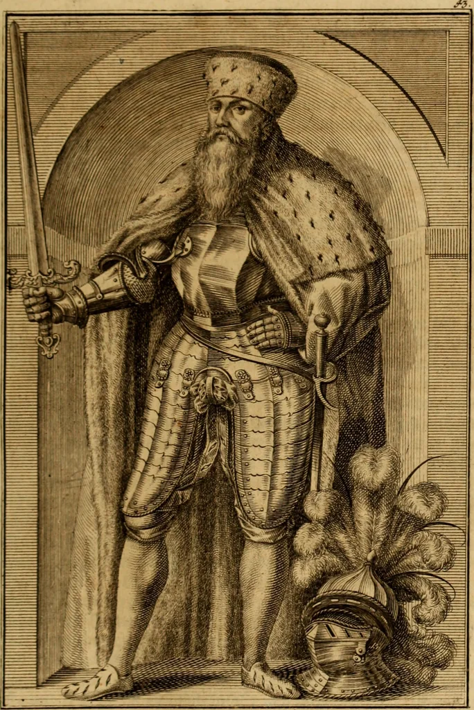 An illustration from Ombrassische Helden-Rüst-Kammer : welche von Ferdinanden, Ertzhertzogen zu Oesterreich, herrlich angerichtet, 1735, leaf 290