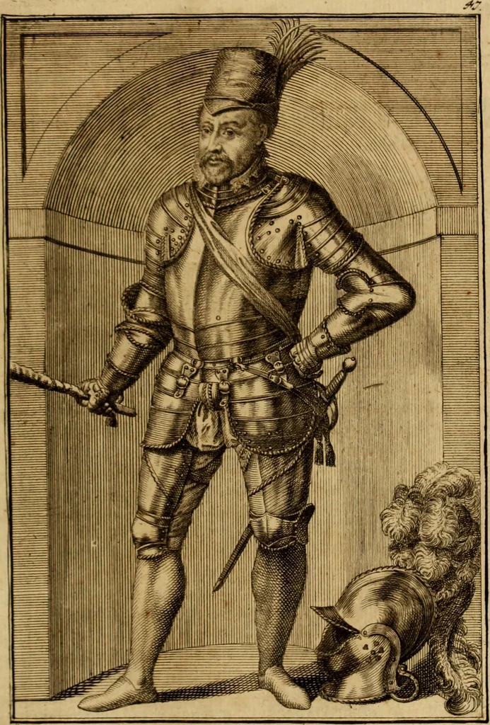 An illustration from Ombrassische Helden-Rüst-Kammer : welche von Ferdinanden, Ertzhertzogen zu Oesterreich, herrlich angerichtet, 1735, leaf 312