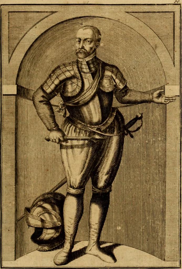 An illustration from Ombrassische Helden-Rüst-Kammer : welche von Ferdinanden, Ertzhertzogen zu Oesterreich, herrlich angerichtet, 1735, leaf 330