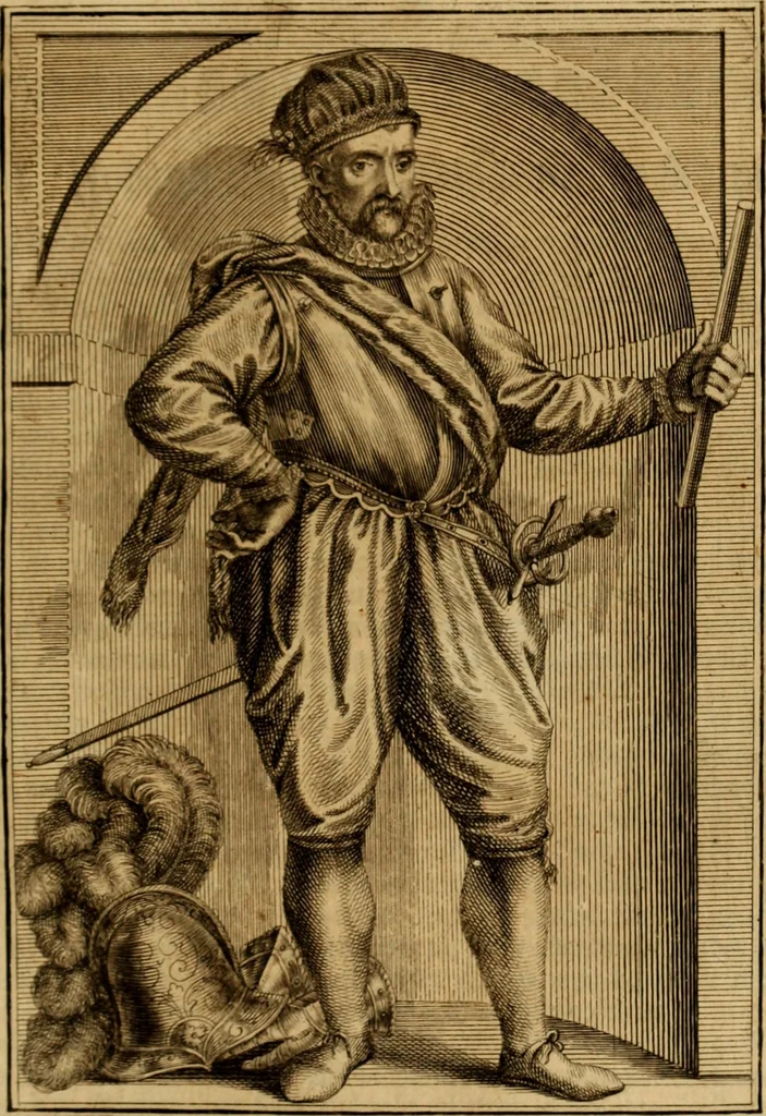 An illustration from Ombrassische Helden-Rüst-Kammer : welche von Ferdinanden, Ertzhertzogen zu Oesterreich, herrlich angerichtet, 1735, leaf 372
