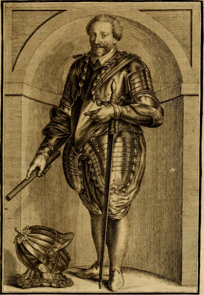 An illustration from Ombrassische Helden-Rüst-Kammer : welche von Ferdinanden, Ertzhertzogen zu Oesterreich, herrlich angerichtet, 1735, leaf 390