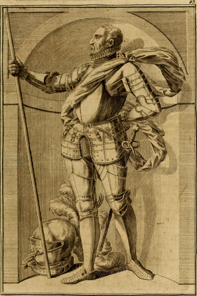 An illustration from Ombrassische Helden-Rüst-Kammer : welche von Ferdinanden, Ertzhertzogen zu Oesterreich, herrlich angerichtet, 1735, leaf 402