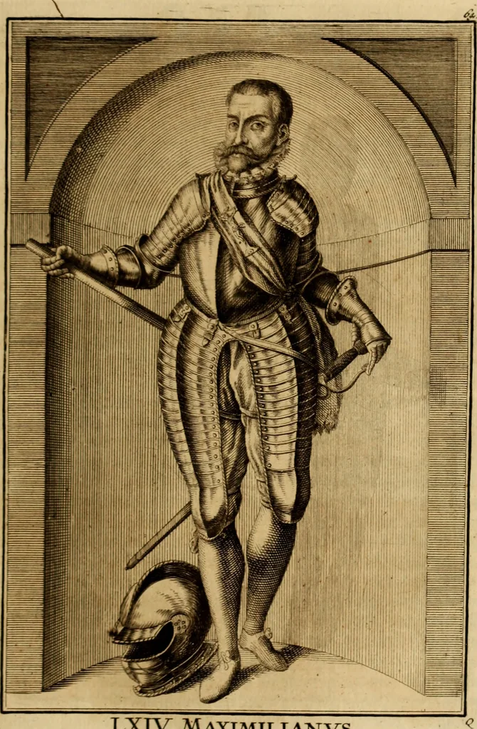 An illustration from Ombrassische Helden-Rüst-Kammer : welche von Ferdinanden, Ertzhertzogen zu Oesterreich, herrlich angerichtet, 1735, leaf 408