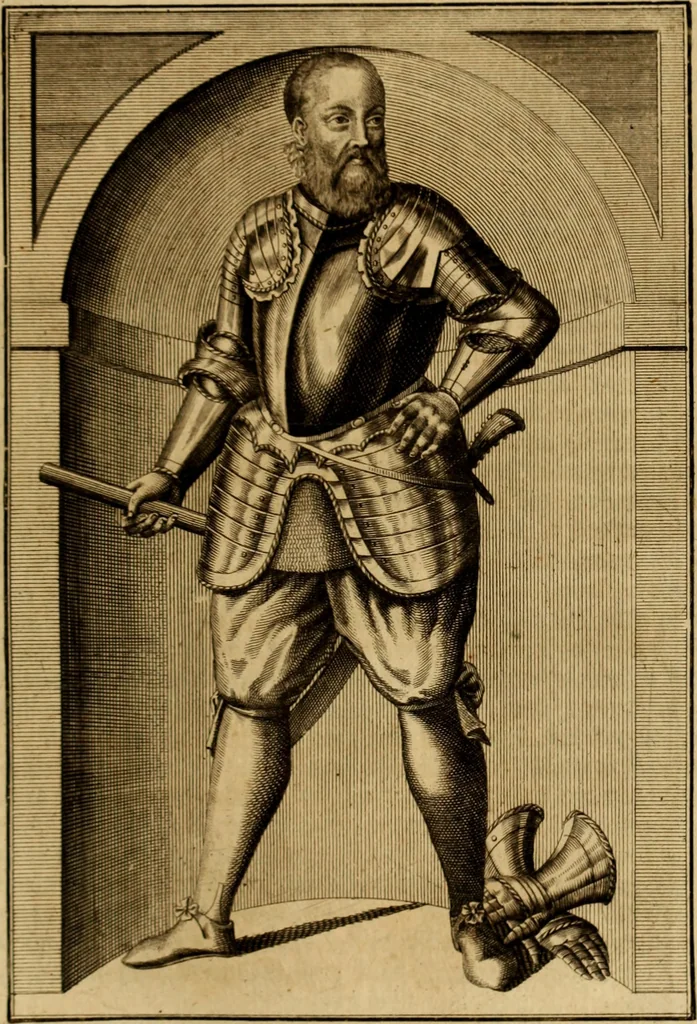 An illustration from Ombrassische Helden-Rüst-Kammer : welche von Ferdinanden, Ertzhertzogen zu Oesterreich, herrlich angerichtet, 1735, leaf 420