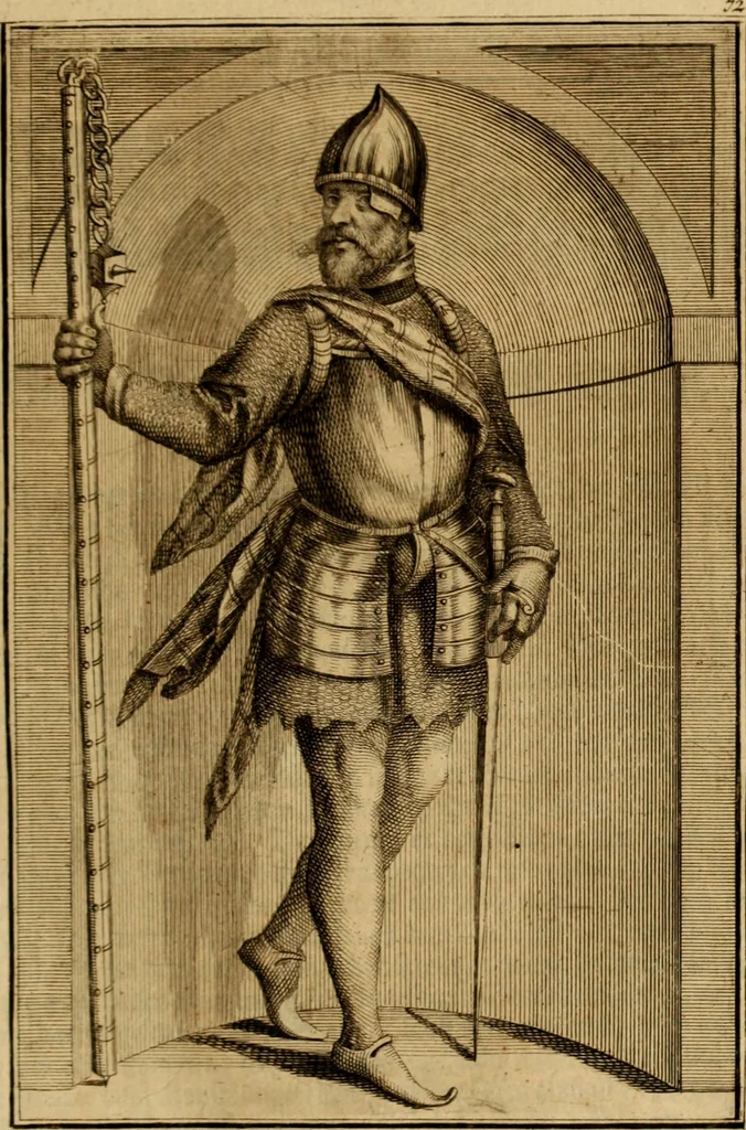 An illustration from Ombrassische Helden-Rüst-Kammer : welche von Ferdinanden, Ertzhertzogen zu Oesterreich, herrlich angerichtet, 1735, leaf 450