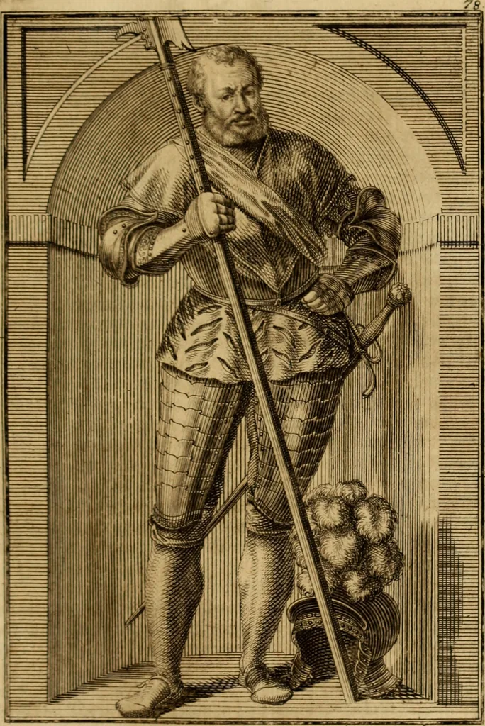 An illustration from Ombrassische Helden-Rüst-Kammer : welche von Ferdinanden, Ertzhertzogen zu Oesterreich, herrlich angerichtet, 1735, leaf 484