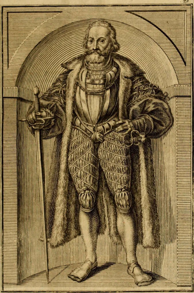 An illustration from Ombrassische Helden-Rüst-Kammer : welche von Ferdinanden, Ertzhertzogen zu Oesterreich, herrlich angerichtet, 1735, leaf 488