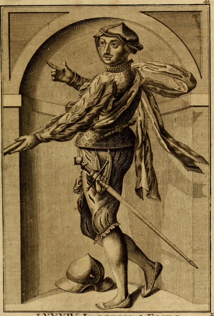 An illustration from Ombrassische Helden-Rüst-Kammer : welche von Ferdinanden, Ertzhertzogen zu Oesterreich, herrlich angerichtet, 1735, leaf 518