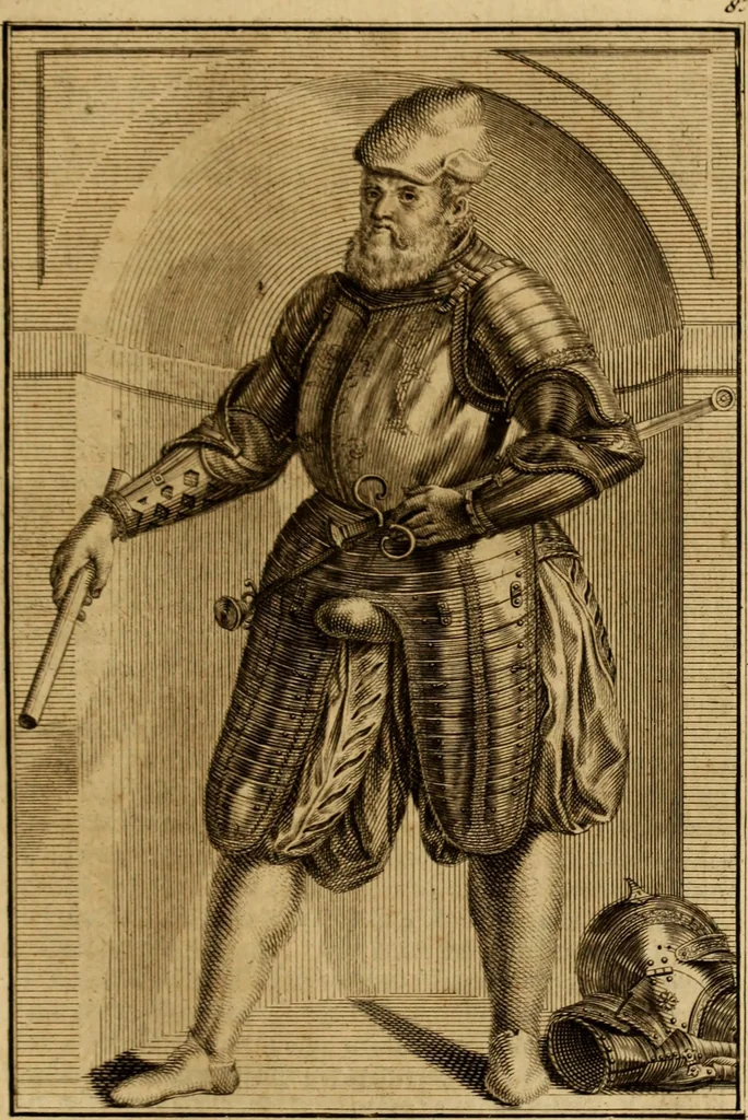 An illustration from Ombrassische Helden-Rüst-Kammer : welche von Ferdinanden, Ertzhertzogen zu Oesterreich, herrlich angerichtet, 1735, leaf 536