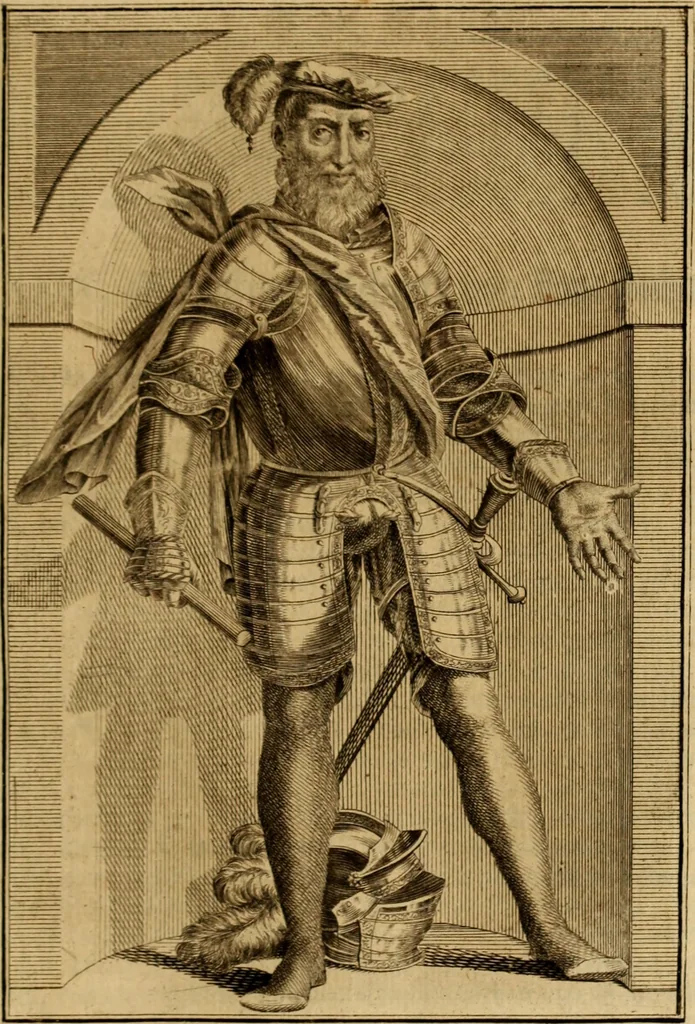An illustration from Ombrassische Helden-Rüst-Kammer : welche von Ferdinanden, Ertzhertzogen zu Oesterreich, herrlich angerichtet, 1735, leaf 546